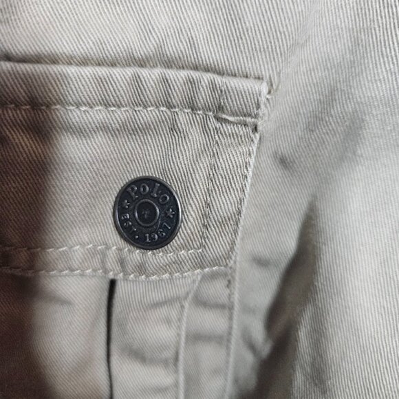 Polo Ralph Lauren Overalls BiB 24 Months Tan Kacki Toddlers Cargo Pockets Snaps - Picture 3 of 9